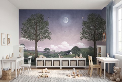 Kids Forest Animals Landscape Wallpaper Mural